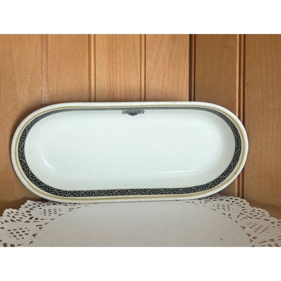 Vintage Shenango China Netherland Plaza Hotel Oval Serving Dish Restaurant Ware - Picture 6 of 6